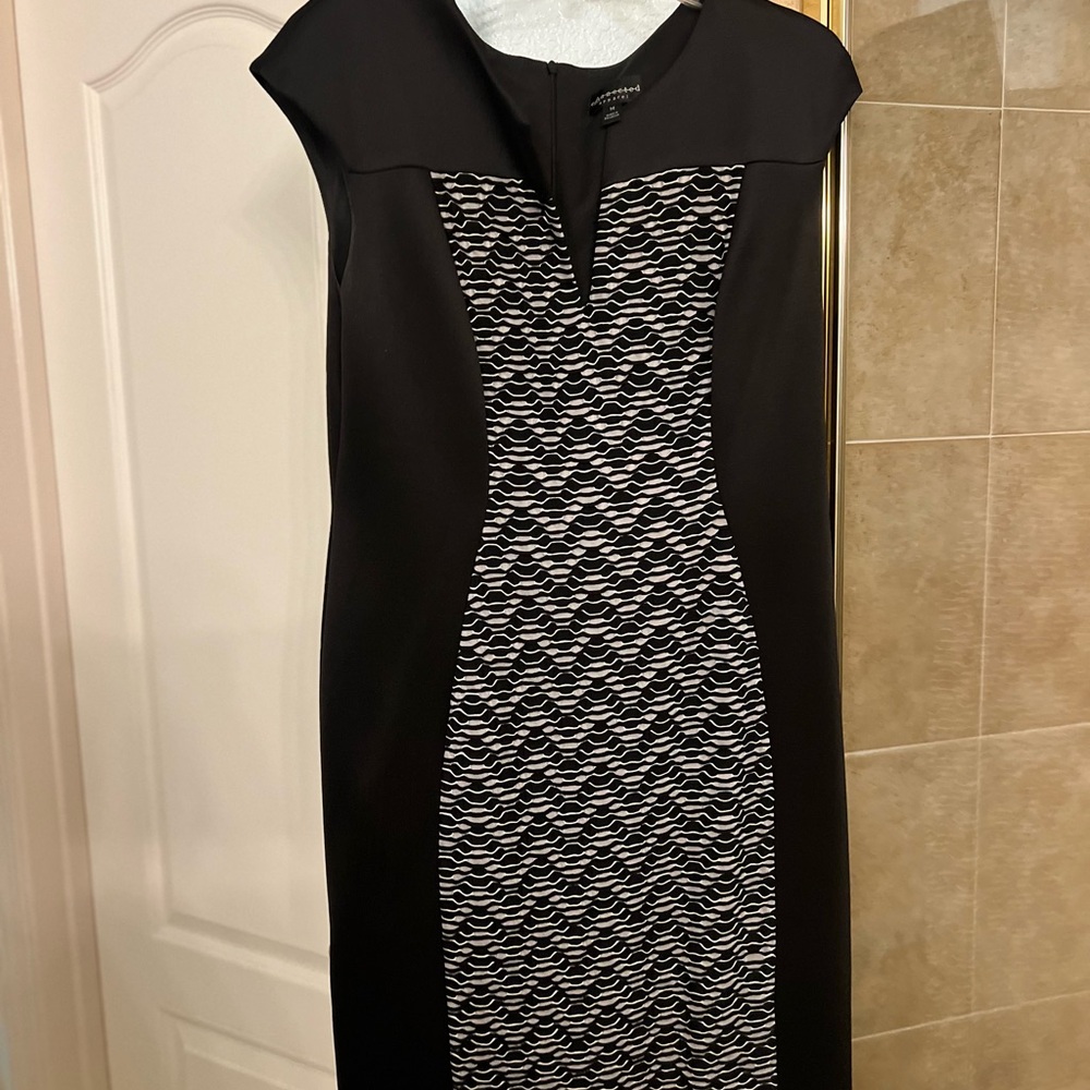 Elegant Black and White Patterned Dress